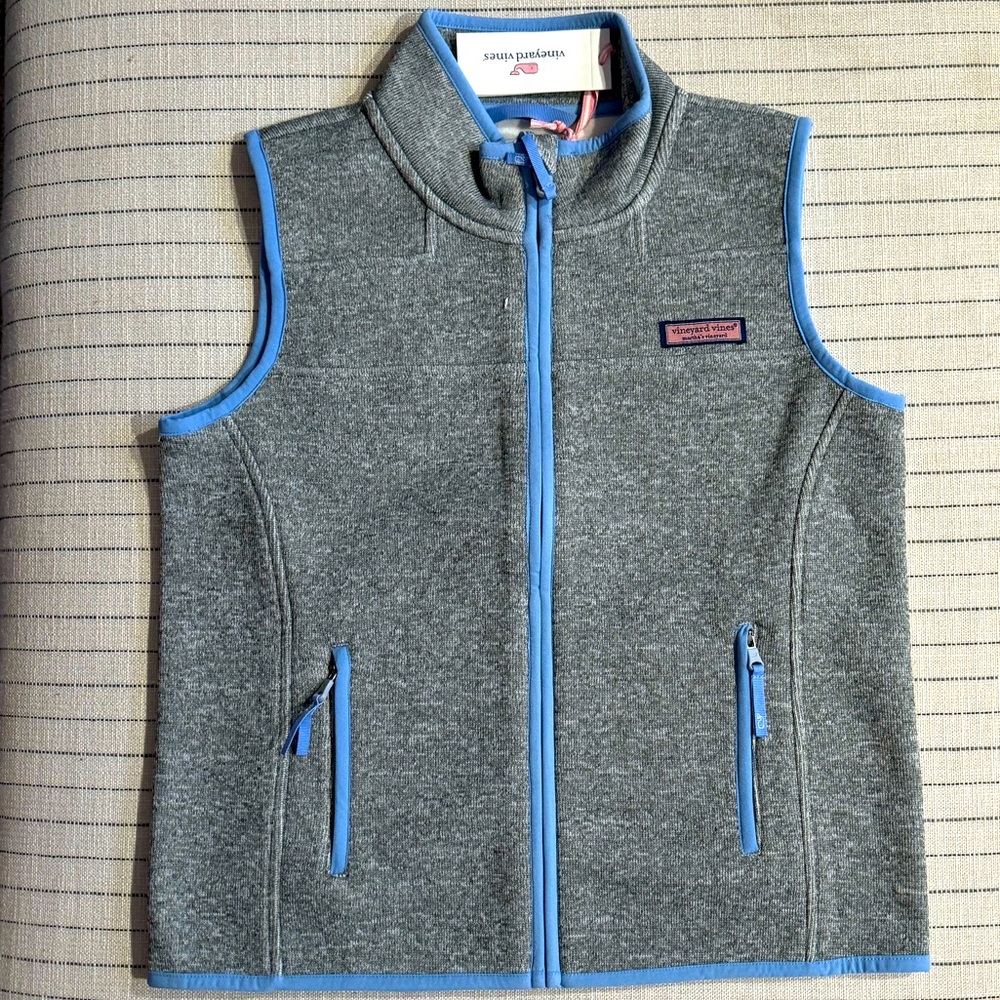 NWT! Girls Vineyard Vines Sweater Fleece Vest.  Size 14.